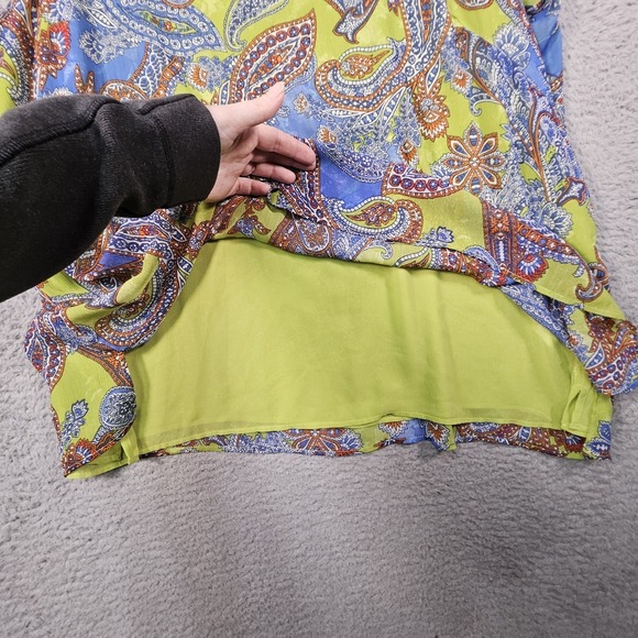 Belle by Kim Gravel Tank Cardigan Set Sz 2X Paisley Boho Travel Coastal Resort - Picture 4 of 16